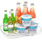 Lazy Susan Turntable Organizer for Fridge Organization and Storage, Rectangle...