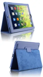 MCC iPad Mini (A17 Pro) 8.3" 2024 Smart Folio PU Leather Case Cover Apple mini7 7th Gen inch [Dark Blue]