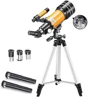 Telescope 70mm Aperture 500mm - for Kids & Adults Astronomical refracting Portable Telescopes ， Mount Fully Multi-Coated Optics, with Tripod Phone