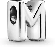 [Lkwidi] 26 Letter Alphabet Charms 925 Sterling Silver Pendant,Girl Jewelry Beads Gifts for Pandora Women Bracelet&Necklace