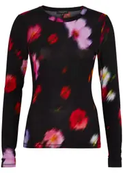 Rag & Bone Sabeen Floral-print Stretch-jersey top - Black - M (UK12 / M) M (UK12 / M)