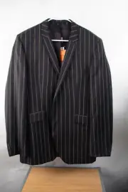 Ben Sherman Men's Size XL MN452 Blue Pin Stripe Wool Blazer Jacket NWT $199.99