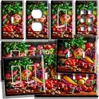 STILL LIFE FRUITS VEGETABLES COUNTRY TABLE LIGHT SWITCH OUTLET WALL PLATES DECOR