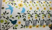 Set of 4 Square Kitchen Vinyl w/Foam Back Placemats (15"x15") BIRDS & FLOWERS,GC