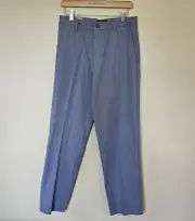 Dockers Gray Flat Front Classic Fit Cotton Khakis Chinos Mens Pants 30x32