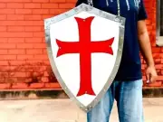 Medieval Knight Cross Shield, Templar Shield , Larp Reenactment Cosplay Shield