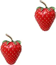 [WRITWAA] 2 Pcs Fashionable Strawberry Brooch Dress Breastpin Corsage for Boys and Girls Girls Safe Material Versatile Accessory