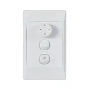 Ventair FLEXMECH- DC Fan 3 Speed Wall Control incl Rotary speed control & Wall Plate with iso & light switch. For use with Skyfan, Glacier, Alaska, DC3