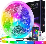 50Ft LED Strip Lights 5050 RGB Music Sync Smart LED Light Strips App and Remote