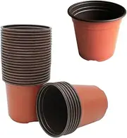 CAXUSD 100Pcs Lightweight Soft Plastic Plant Pots for Seedlings Durable Flower Containers with Drainage for Indoor and Outdoor Gardening Versatile Nursery