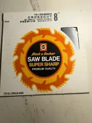Saw Blade Black Decker Crosscut 8” 73-128/39603 Arbor 5/8”