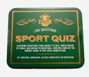 New Sealed Trivia Quiz Game - SPORTS 100 Questions w/Sand Timer Included Tin Box