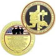 Veteran's Creed Challenge Coin Military Warrior Thank You
