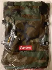 SUPREME TOTE BACKPACK WOODLAND CAMO SS19 CORDURA RED ROYAL BLACK BOX LOGO CDG