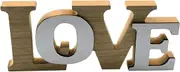 Rustic Wood Love Sign | Decorative Love Signs - Cutout Letter Sign Home Decor, Wedding Decorations for Tables, Wood Letter Table Ornaments Znet-au