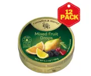 Cavendish & Harvey, Mixed Fruit Drops, 5.3 oz (Pack of 12) Snack, Pantry