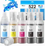 Xcinkjet 522 Ink Refill Bottles for Ecotank ET-4800 ET-2720 ET-2760 ET-2803 E...