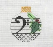 Whimsy and Grace Musical Note Ornament Handpainted Needlepoint Canvas