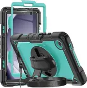 Herize Samsung Tab A9 8.7 Inch Case 2023 with Screen Protector Pen Holder | Three Layer Shockproof Defender Protective Cover W/Stand Hand Strap for Galaxy Tab A9 Model SM-X110/X115/X117