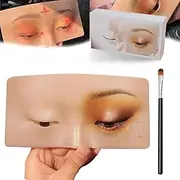 The Perfect Aid to Practicing Makeup New,Silicone Face Eye Makeup Practice Board,Makeup Mannequin Face (A)