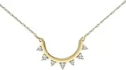Sun Necklace for Women with Diamonds in 10k White or Yellow Gold 1/10ct (I-J, I3), 17 inch, by Keepsake