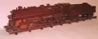 Vintage Wooden HUDSON STEAM LOCOMOTIVE Wood Train Mahogany Model 27" w/Track