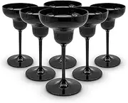 Plastic Cups Daisy Black 6 Pack Reusable Hard Plastic Polycarbonate Black Cups Plastic Daisy Reusable
