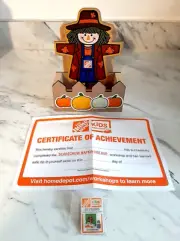 2022 Home Depot Kids Workshop Kit: "Scarecrow Napkin Holder" W/ Pin. New Sealed