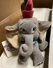 Disney Store DUMBO mini Bean Bag Plush Stuffed Elephant Animal 8" NWT