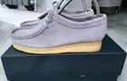 Clarks Original Women's Wallabee Lace Up Comfy Shoes UK 7 EU 41 COOL BLUE/LILAC