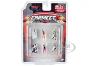 "CAR MEET 4" 6 PC DIECAST FIGURE SET FOR 1/64 MODELS BY AMERICAN DIORAMA 76507