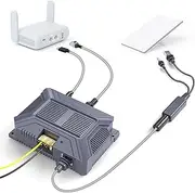 XLTTYWL Starlink Mini 12V Adapter Kit, 150W 3 in 1 GigE Passive & ESD Protection Mini Starlink 12v with USB & Type-C Power Output and DC Step UP Converter DC 9-36V/200W for Starlink Mini Dishy