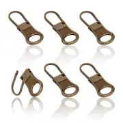 6pcs Replacement Zipper Pull, Detachable Zipper Pull Tabs Metal Zipper Pull C...