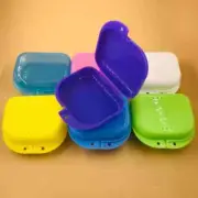 Dental Orthodontic Retainer Denture Storage Box Case Mouthguard Container Colors