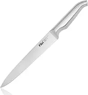 Furi Pro Carving Knife 20cm, 7 7/8", high-quality European blade design, ideal for precisely carving roasts and hams, reverse-wedge handle locks into hand for a safer grip, 25-year guarantee, silver
