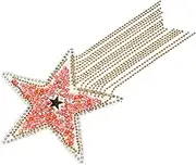 DOITOOL Rhinestone Star Shape Iron Patch Delicate DIY Craft Applique for Clothing Bags and Accessories Stylish Decoration Beaded Fringe for Fashion Projects