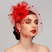 Feather / Net Fascinators Kentucky Derby Hat / Headpiece with Feather / Floral / Flower 1PC Wedding / Special Occasion / Horse Race Headpiece