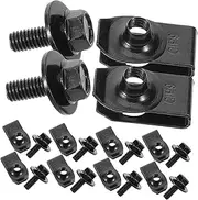 BUGUUYO 10 Pairs Bumper Bolts and Clips Set Durable Auto Retainer Fasteners for Easy Installation and Secure Fixation Compatible with Various Car Models Reliable Protection for Bumper