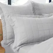 Sheridan Abbotson Linen Pillow Sham in Silver/Grey Size: Standard @Sheridan Rewards