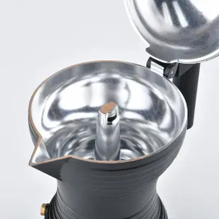 【ALESSI】Pulcina 小雞義式摩卡壺 咖啡壺 6人份 限量黑(平輸品)