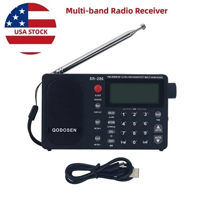QODOSEN SR-286 FM/LW/MW/SW Radio Multi-band Radio Receiver Shortwave Radio USA
