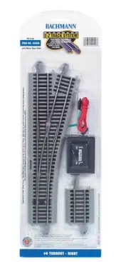 NEW Bachmann 44558 EZ-Track #4 Turnout Right HO Scale FREE US SHIP