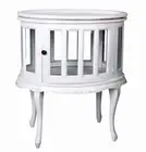 Teevitrine Mahogany White Drinks Cabinet Antique Coffee Table Side with Tray