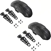 Universal Carbon-Fiber-Pattern Mudguard, for VSETT 10+, for MUKUTA 10 Plus, for Zero 10X, for KAABO Mantis 10-Inch Electric Scooter Fender Wing Skateboard Mudguard(2 Pieces)
