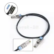 Mini-SAS SFF-8088 to SFF-8088 26 PIN Mini SAS Meter Cable Black 3.3FT