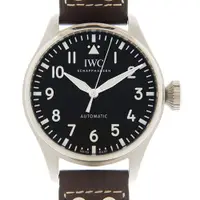 在飛比找PChome24h購物優惠-IWC 萬國錶(IW329301)大型飛行員黑面棕色皮帶款x