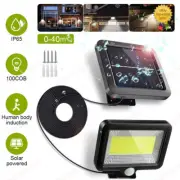 Solar Power PIR Motion Sensor Wall Light LED Outdoor Garden Security Flood Lamp