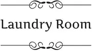 Bestjybt DIY Removable Washroom Toilet Bathroom WC Sign Door Accessories Wall Sticker Home Decor (Laundry Room)