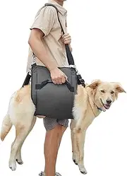 ZCLCP Dog Carry Sling, Emergency Backpack Pet Legs Support & Rehabilitation Dog Lift Harness for Nail Trimming, Dog Carrier for Senior Dogs Joint Injuries, Arthritis, Up and Down Stairs(XL, Black)