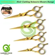 Fancy Hair Cutting Barber Scissors Sharp Razor Mustache Shears Gold Titanium